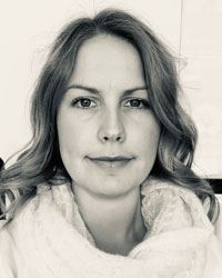 Elin Andersson, teknisk chef i Norsjö kommun i Västerbotten Svartvitt porträtt på Elin Andersson